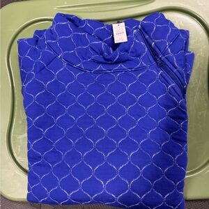 Talbots Blue Patterned Sweatshirt